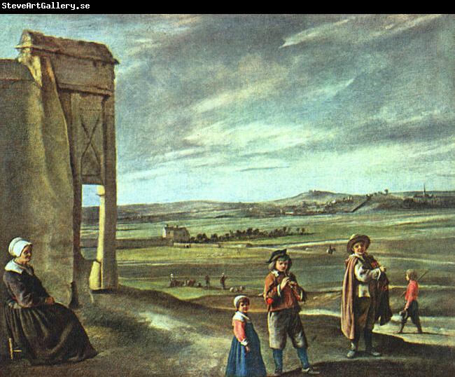 Louis Le Nain Landscape with Peasants